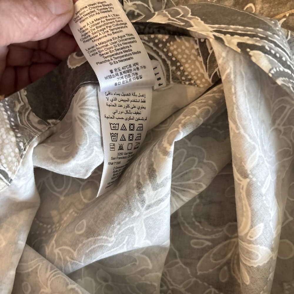 POTTERY BARN Jacolyn ? DUVET COVER F/Q 2 STD SHAMS, GREY/WHITE SPARE BR DISPLAY - Picture 13 of 14
